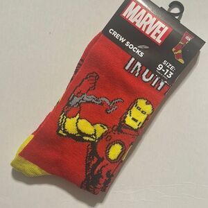 Marvel Iron Man Crew Socks 9-13